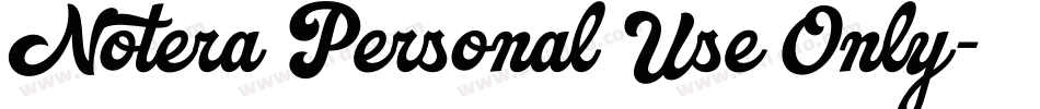 Notera Personal Use Only字体转换